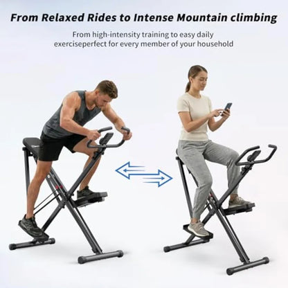 Home gym stair stepper space walker: foldable quiet low-impact high-strength resistance black durable steel construction