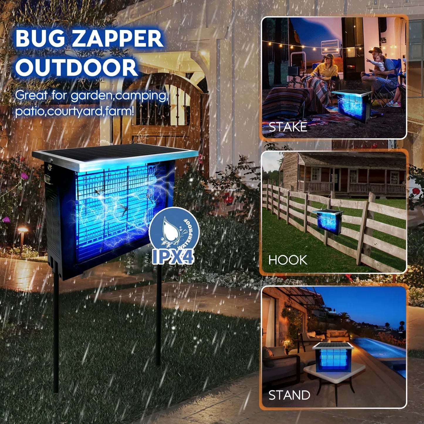 Powerful Solar Bug Zapper Outdoor