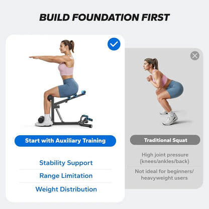 Adjustable Glutes Trainer Machine for Women Deep Squat Core Leg Exercise Equipment