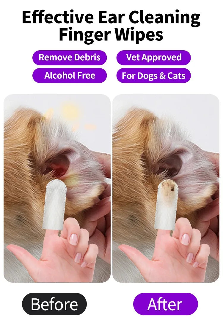 Pet  Ear cleaning wipes